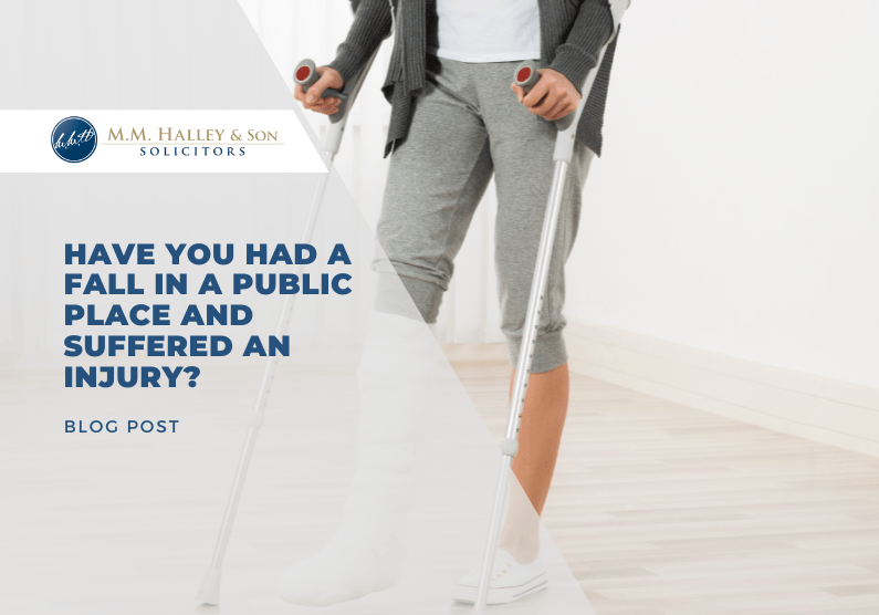 Have you had a fall in a public place and suffered an injury