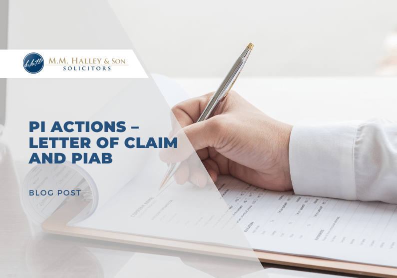 PI Actions – Letter of claim and PIAB