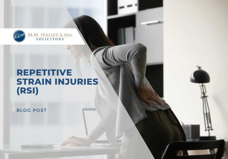 Repetitive strain injuries are a diverse group of conditions that cause bodily pain, usually in upper limbs. These injuries usually come about due to repeated movement over a long period of time, rather than a single incident. When people think of workplace injuries, they often picture physical labourers. However, repetitive strain injuries can result from a wide range of workplace activities. If you’ve developed a repetitive strain injury due to unsuitable workplace conditions, you should contact us for a consultation. Symptoms of Repetitive Strain Injuries There are many different kinds of repetitive strain injuries. The following are just some of the symptoms that might indicate that you have developed one; Pain or tenderness in muscles or joints Stiffness Numbness Tingling Swelling or inflammation Cramp Throbbing sensations It’s important to remember that the defining characteristic of a repetitive strain injury is its source, not its symptoms. As long as your condition results from the repetition of a particular movement over a period of time, it can be considered a repetitive strain injury. Common Causes of Repetitive Strain Injuries Repetitive strain injuries can arise from a variety of sources. In the context of the workplace, repetitive strain injuries are commonly caused by one or more of the following; Physical work for long stretches without rest Repetitive hand movements Use of vibrating equipment for extended periods It is your employer’s duty to manage these risk factors if they are a feature of your workplace. If, for example, your job involves lifting and carrying items from an assembly line, your employer is responsible for ensuring that you get frequent breaks. When to Pursue a Claim for a Repetitive Strain Injury If your repetitive strain injury arose because of activities in the workplace, you may be entitled to take a case against your employer. Causation A common problem in repetitive strain injury cases is that of causation. This is the legal concept that courts use to assign liability; unless a defendant’s actions or omissions were the cause of a plaintiff’s injuries, the defendant cannot be made to pay for them. Causation is not as much of an issue in most workplace injury disputes, as the cause of the problem is usually obvious. If you were to slip on a patch of wet floor in the office and damage ligaments in your knee, for example, your employer could not reasonably argue that you picked up your injury somewhere else. However, the cause of a repetitive strain injury is more difficult to diagnose. You must prove that your injury was a direct result of workplace activities to succeed with a case. An independent medical assessment will be necessary to identify the reason(s) for your condition. It might be the case that your activities at work caused a certain percentage of your injury, with unrelated factors causing the remainder. In this situation, your employer will have to compensate you to the extent that they were at fault. Securing Your Entitlements After a Repetitive Strain Injury Repetitive strain injuries can have long-lasting repercussions for your health and leave you with ongoing medical expenses and other costs. If your employer’s failure to provide suitable working conditions has left you with a health problem, contact us today to discuss your best course of action. We are based in the South East of Ireland.